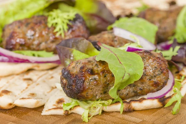 Ražené jehněčí kebab — Stock fotografie