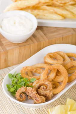 Hırpalanmış kalamar kalamar