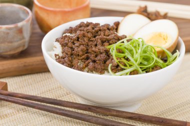 Taiwanese Braised Pork Rice clipart