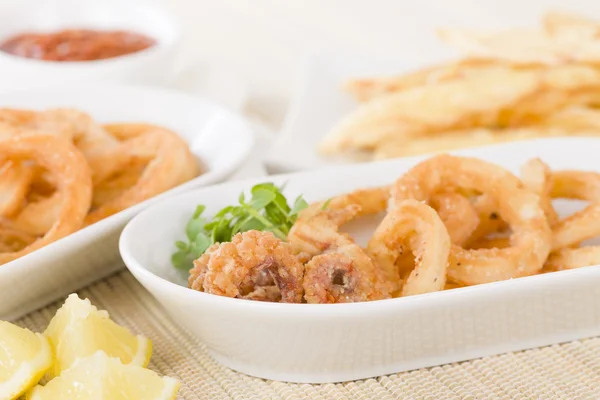 Battered Squid Calamari — Stock Photo, Image