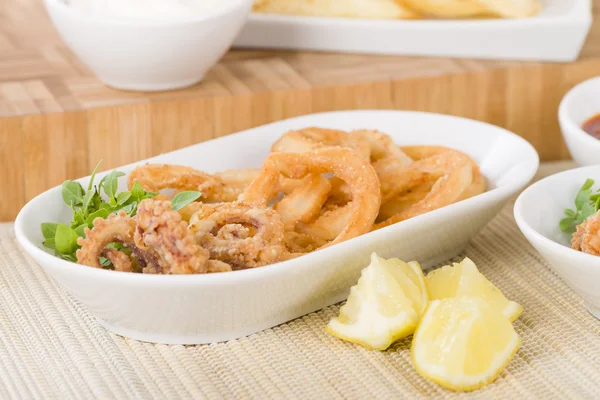 Battered Squid Calamari — Stock Photo, Image