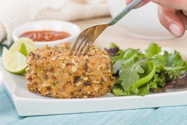 Torta de atún frito — Foto de Stock