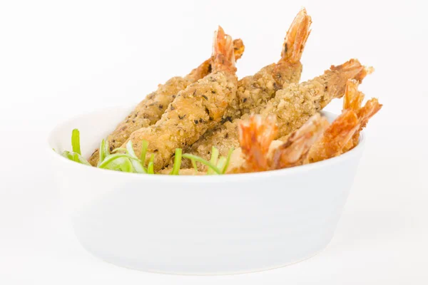 Breaded and Battered Prawns — Stock Photo, Image