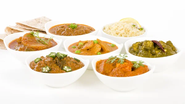 Vegetáriánus Curry svédasztalos kiválasztása — Stock Fotó