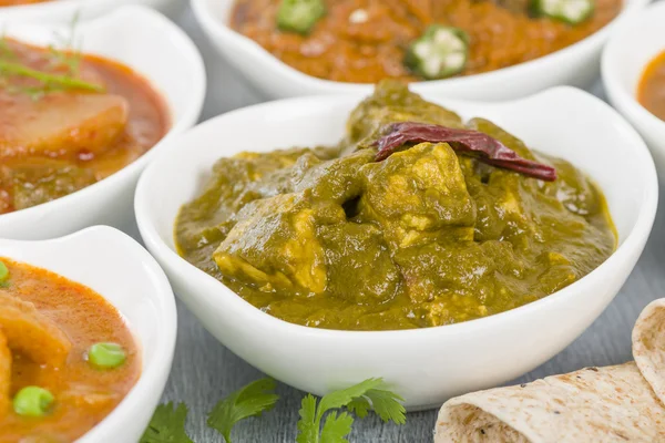 Vegetarisk Curry buffé urval — Stockfoto