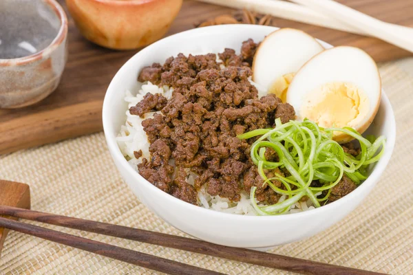 Tajvani párolt sertéshús Rice — Stock Fotó