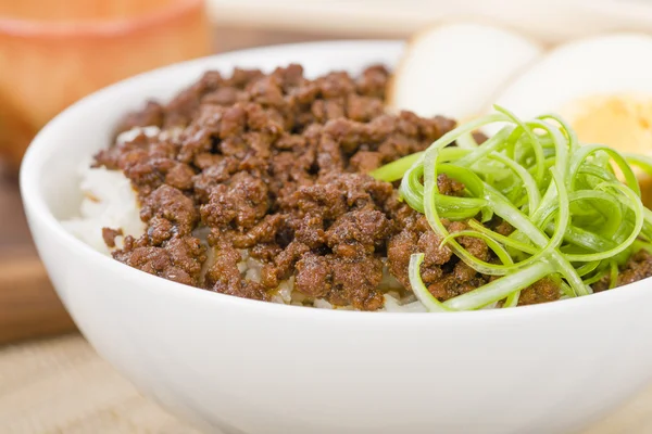 Taiwanese Braised Pork Rice — Stock Photo, Image