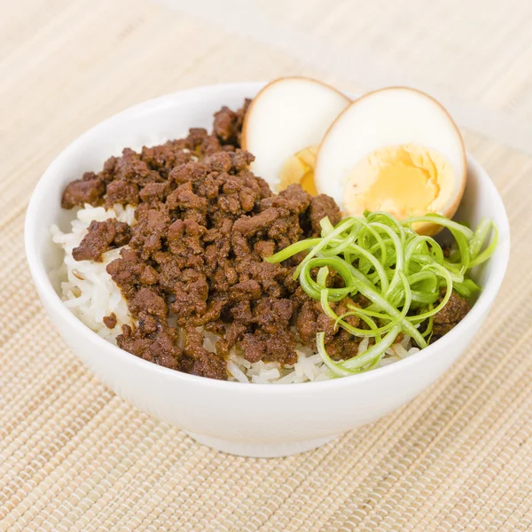 Tajvani párolt sertéshús Rice — Stock Fotó