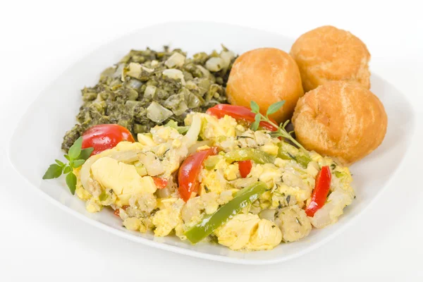 Ackee e pesce salato — Foto Stock