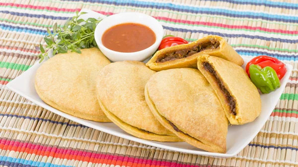 Caribbean Jerk Beef Patty — Stock Photo, Image