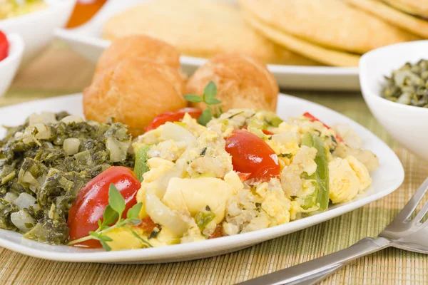 Ackee 및 Saltfish — 스톡 사진