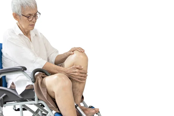 Asiatiska Äldre Människor Som Lider Reumatoid Artrit Artros Smärtsam Inflammation — Stockfoto