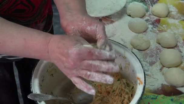 Geurige Delicious taarten en gebak, voorbereiding verwerken — Stockvideo