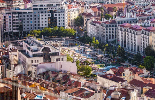 Lisboa Market place em perspectiva miniatura — Fotografia de Stock