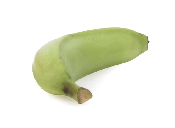 Bunch Banana Verde Isolado Fundo Branco — Fotografia de Stock