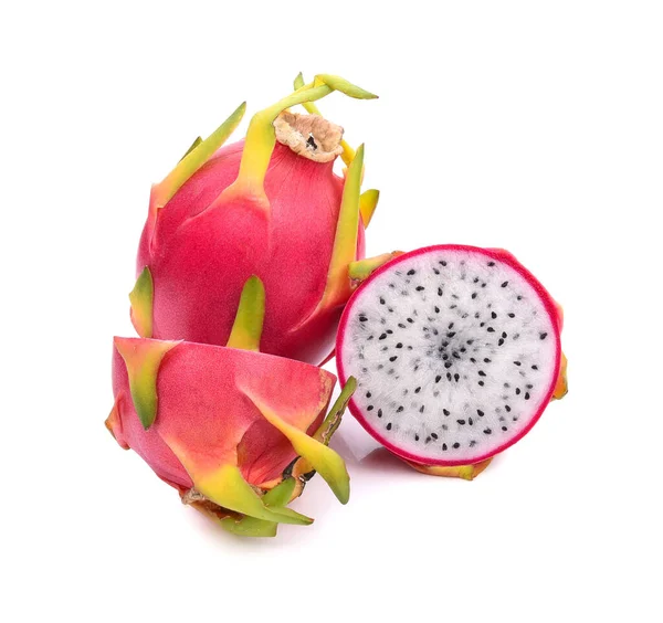 Dragon Fruit Izolowane Białym Tle — Zdjęcie stockowe