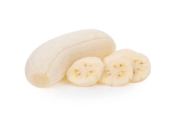 Banana Picada Isolada Sobre Fundo Branco — Fotografia de Stock