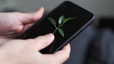 Telefon yeşil santralde. Dijital sürdürülebilirlik. Dikkatli teknoloji kullanımı.