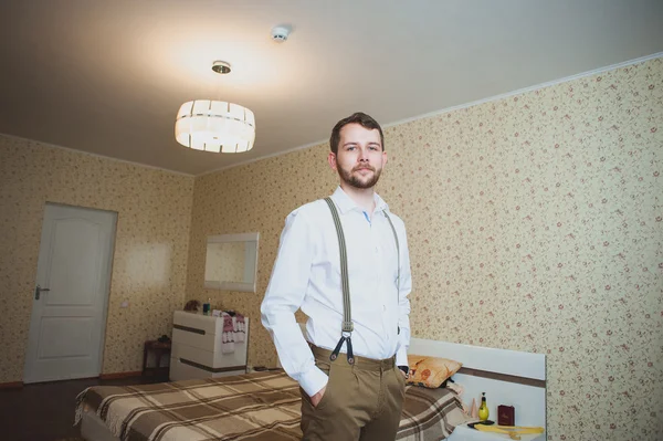 Scoring guy to prepare for the meeting — Stock Photo, Image