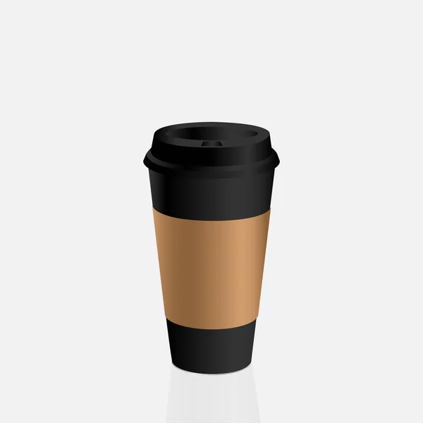 Copos Café Takeaway Café Com Leite Quente Cappuccino Quente Copos — Vetor de Stock