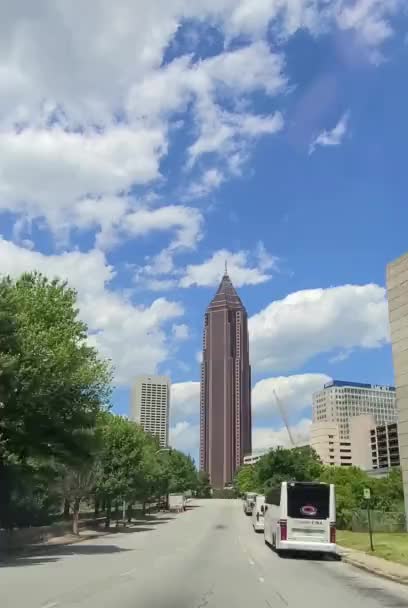 Midtown City Atlanta Scenery Street View — Stok video