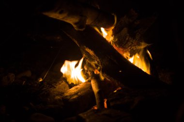 yaz gecesi Beach ateşin ortasına