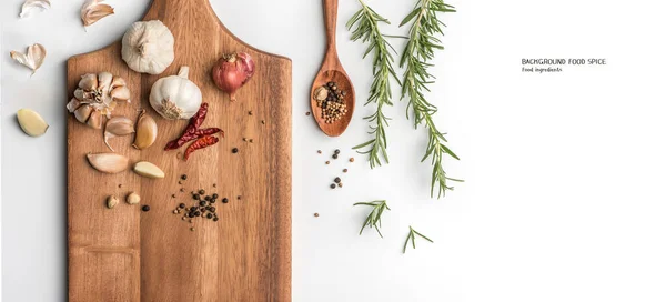 Kochen Gewürze Isoliert Auf Weißem Hintergrund Kochrezept lizenzfreie Stockfotos