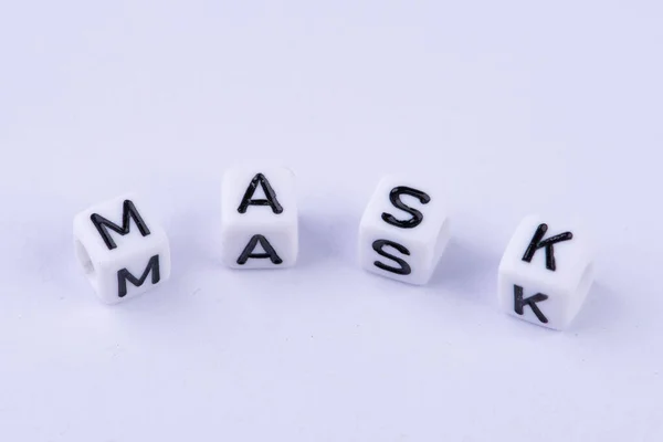 Listy Słowem Maska — Zdjęcie stockowe