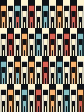 Dikişsiz vektör geometrik şerit deseni