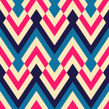 Dikişsiz etnik zikzak desen arka plan