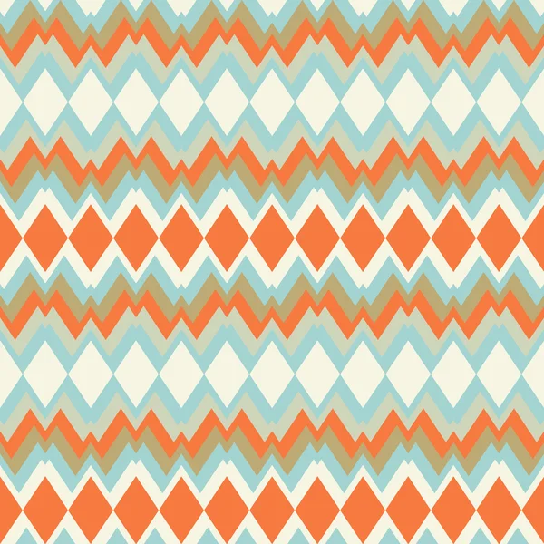 Modèle de zigzag ethnique sans couture — Image vectorielle