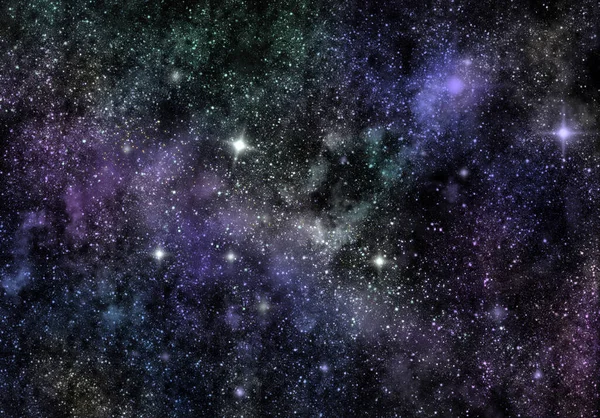 Ett Utrymme Galaxen Atmosfär Med Stjärnor Mörk Bakgrund — Stockfoto