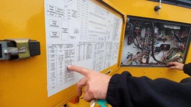 Okul otobüsünün elektrik şeması.