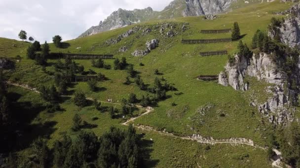 Paisaje de Pralognan la Vanoise — Vídeo de stock