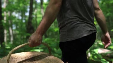 Kanada ormanında mantar mantarı.