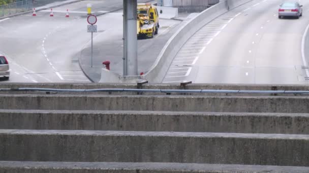 Dagelijks leven in een woonwijk in Hong Kong — Stockvideo