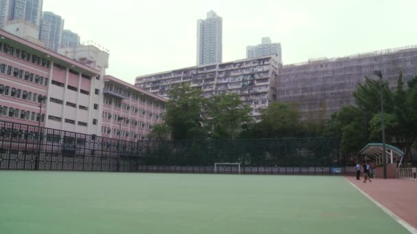 Hong Kong yerleşim bölgesinde günlük yaşam — Stok video