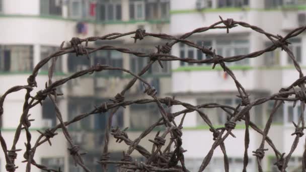 Hong Kong 'da yoksulluk terk edilmiş yerleşim bölgeleri — Stok video