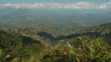 Nepal kırsalının güzel, manzaralı manzarası