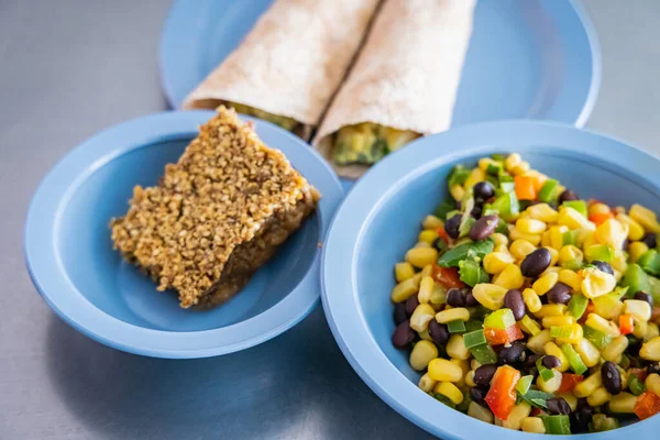 Its meal time in a canadian kindergarten