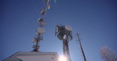 4G 5G telekomünikasyon kulelerinin videosu