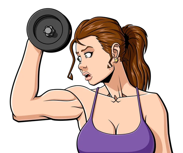 Woman at the gym — Stock Vector