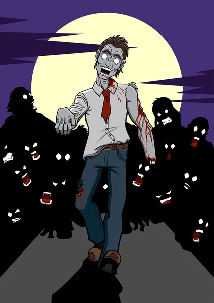 Apocalipsis de Zombie — Vector de stock