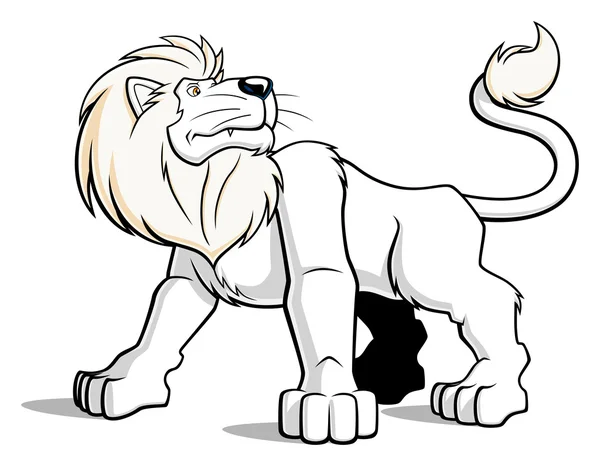 Weißer Löwe — Stockvektor