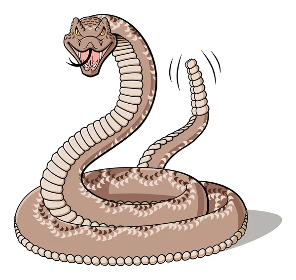 Serpiente de cascabel — Vector de stock