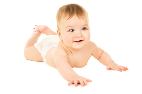 Pequeno bebê feliz, rastejando — Fotografia de Stock