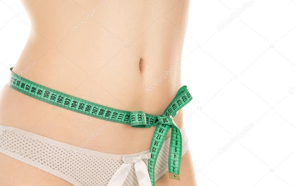 girl measures its waist