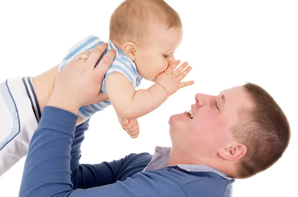 The dad plays with his child — Stock Photo, Image