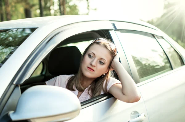 Chauffeur coincé dans la circulation — Photo