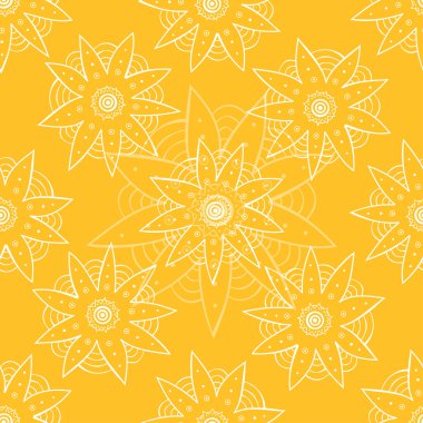 Etnik soyut çiçek ile Seamless Modeli